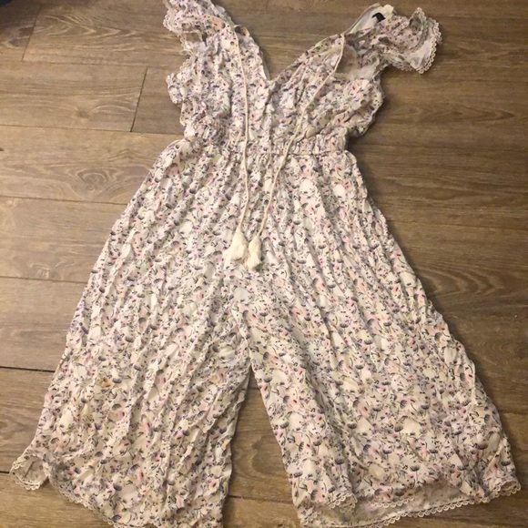 strut & bolt Pants & Jumpsuits Pink Floral Jumpsuit Poshmark